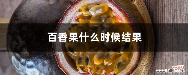 百香果什么时候结果，什么时候成熟