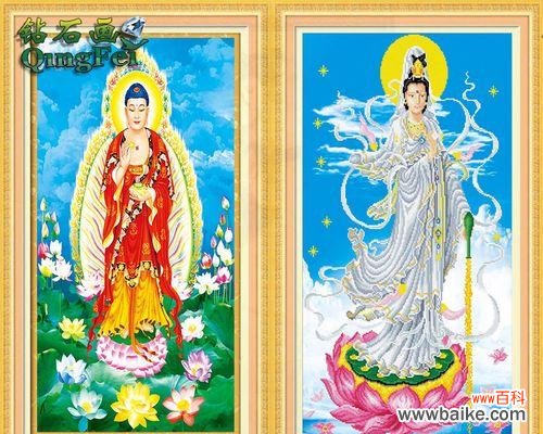 十字绣中的传统文化之美 滴水观音的美丽寓意