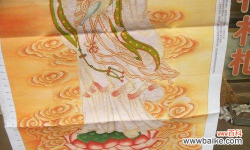 十字绣中的传统文化之美 滴水观音的美丽寓意