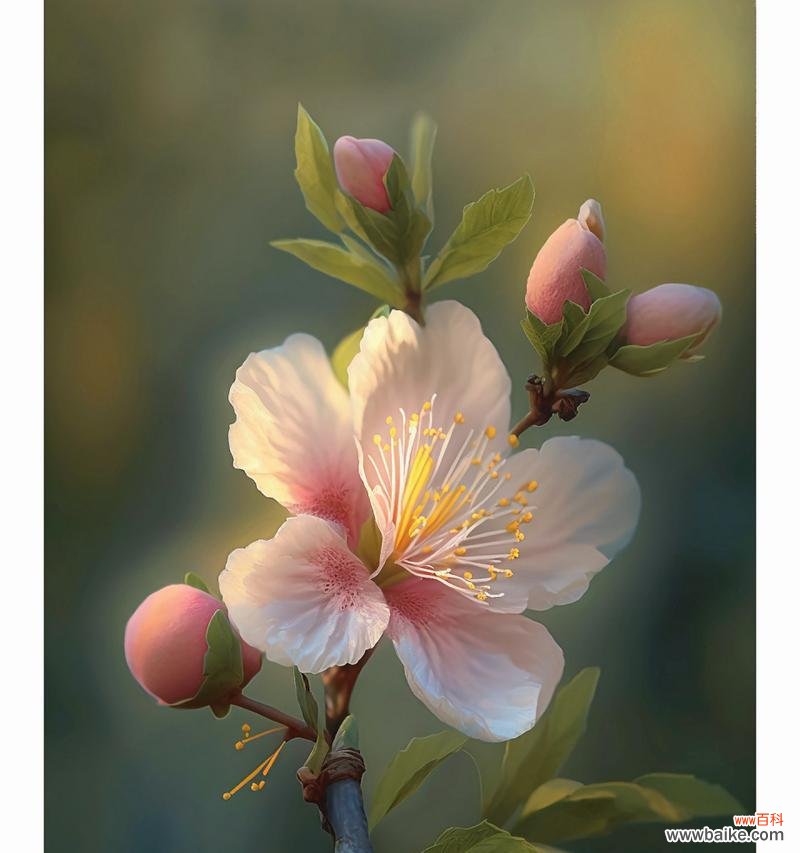 寓意纯洁与祝福 白色桃花花语的美丽寓意