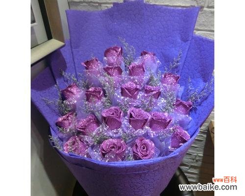 神秘紫色的花海 淡紫色玫瑰的花语