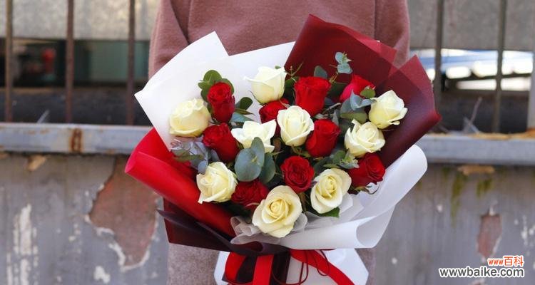 白玫瑰加红玫瑰组合的寓意是什么？