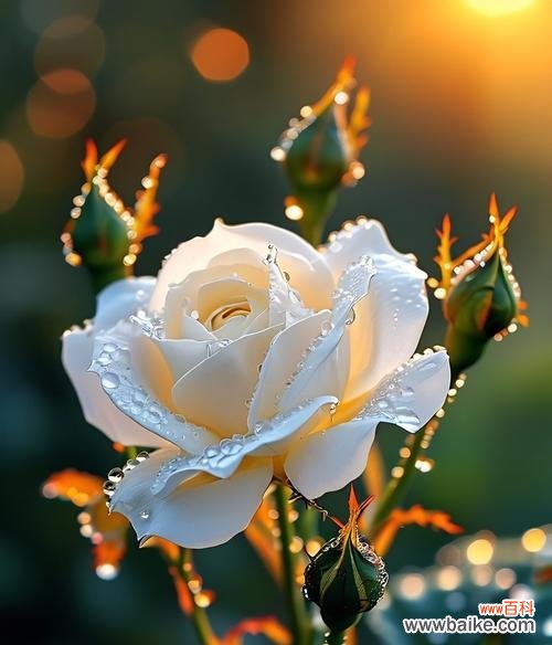 四朵白玫瑰的花语是什么？