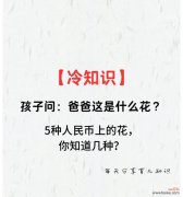 人民币上的花卉有什么象征意义？人民币花卉的含义是什么？