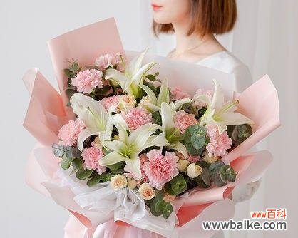 描边康乃馨的花语用哪些词语表达？