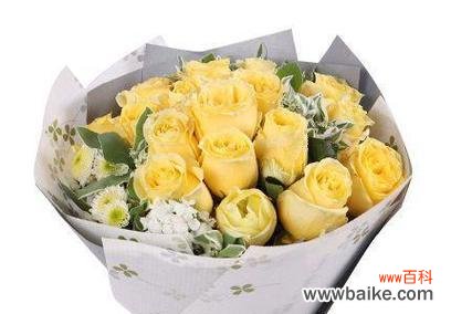 黄玫瑰作为礼物时的花语是什么？