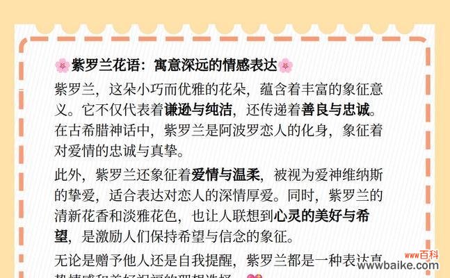 紫罗兰作为礼物的花语含义?