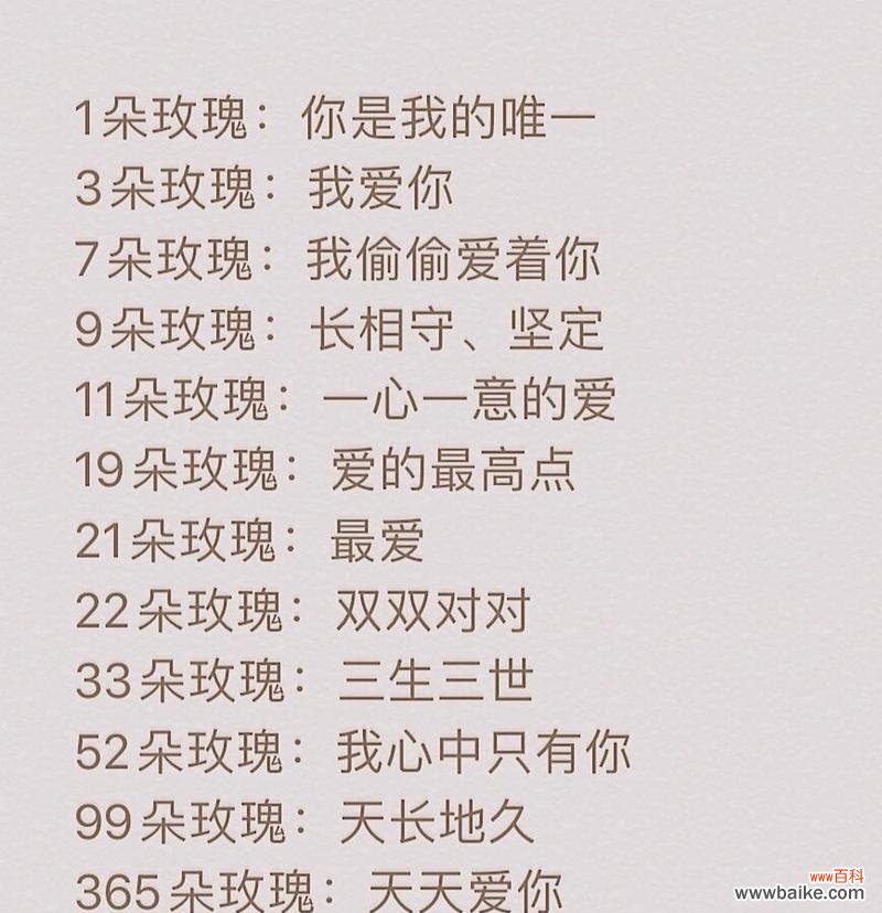 三朵玫瑰的花语和寓意是什么?