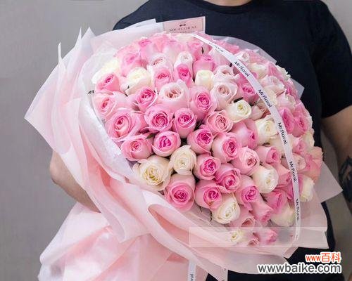 传递爱意的粉色花海 99朵粉色玫瑰花的浪漫祝福