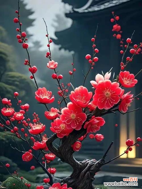 红梅送花的花语是什么？它在春节中象征着什么？