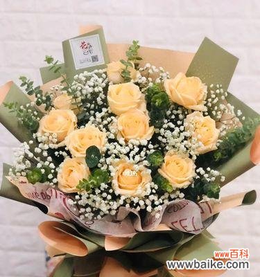 探寻香槟玫瑰背后的深意 解读9朵香槟玫瑰的花语