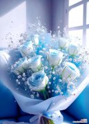 玫瑰蓝的奇迹与美丽 碎冰蓝玫瑰的花语