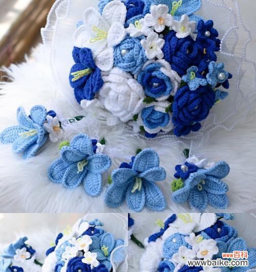 白色与蓝色手捧花的寓意分别是什么?