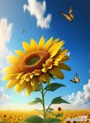 以向日葵为主题的花语与寓意 向日葵花